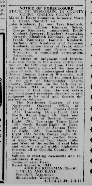 other Newspaper clipping from Sep 4, 1943 5827922