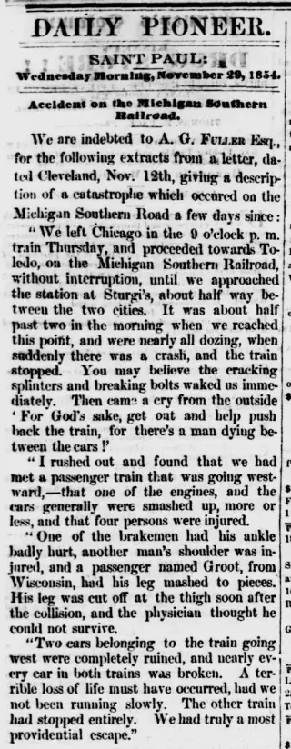 other Newspaper clipping from Nov 29, 1854 5828337