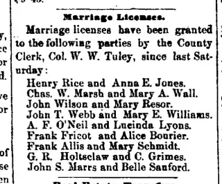 Marriage Newspaper clipping from Oct 13, 1866 5828638
