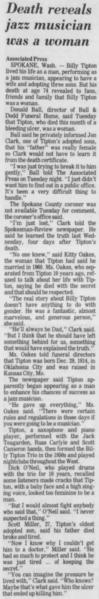 other Newspaper clipping from Feb 1, 1989 5829234