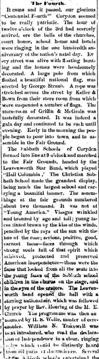 other Newspaper clipping from Jul 10, 1876 5829532