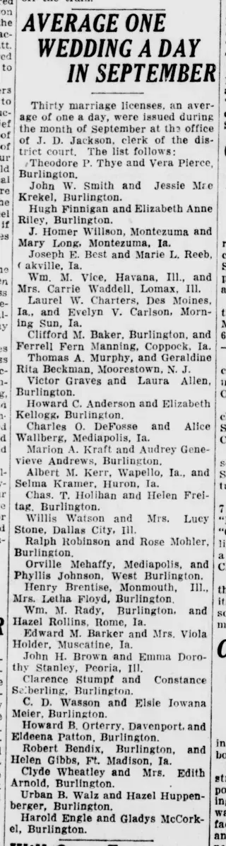 Marriage Newspaper clipping from Oct 2, 1936 5829944