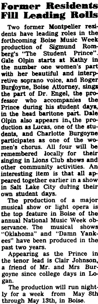 other Newspaper clipping from May 4, 1961 5830022