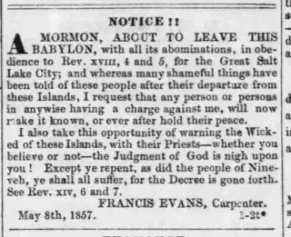 Religion Newspaper clipping from May 9, 1857 5830049