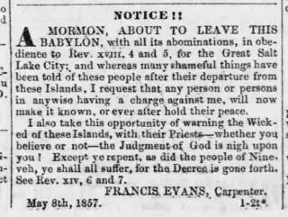 Religion Newspaper clipping from May 16, 1857 5830052