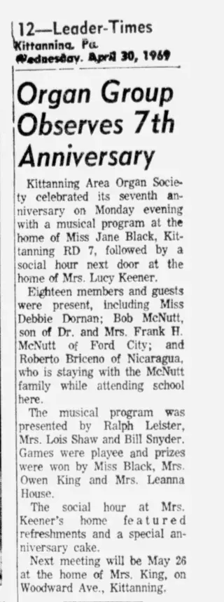 other Newspaper clipping from Apr 30, 1969 5831913