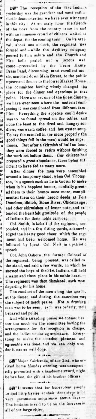 other Newspaper clipping from Feb 3, 1864 5832229