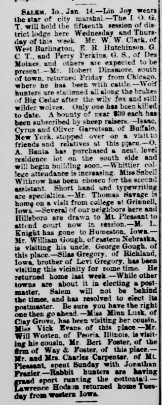 other Newspaper clipping from Jan 17, 1889 5832350