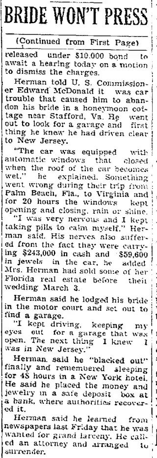 Crime Newspaper clipping from Mar 16, 1954 5832542