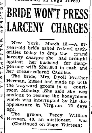 Crime Newspaper clipping from Mar 16, 1954 5832544
