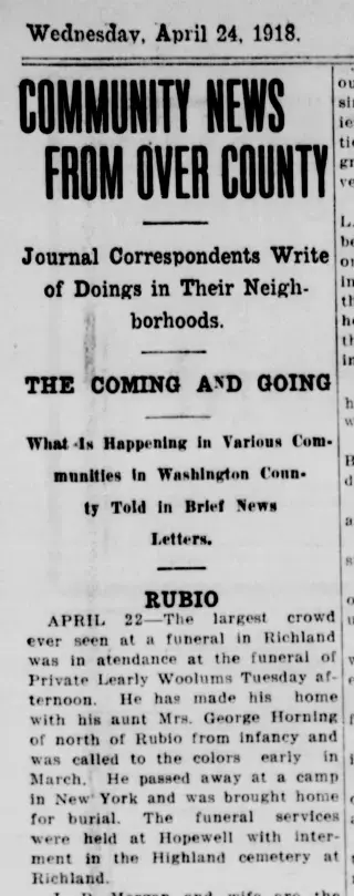 other Newspaper clipping from Apr 24, 1918 5832577