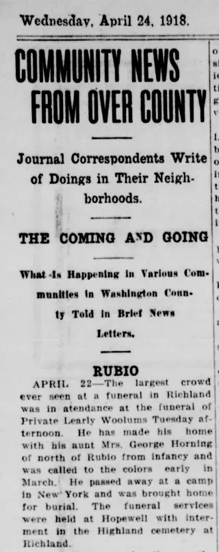 other Newspaper clipping from Apr 24, 1918 5832579