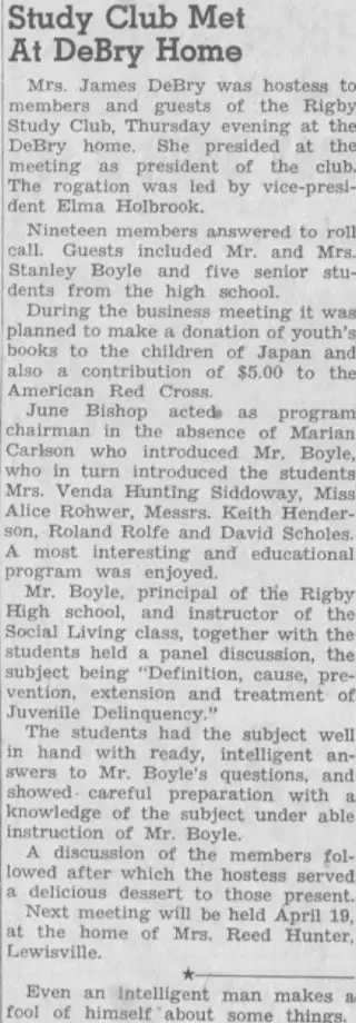 other Newspaper clipping from Apr 12, 1951 5833503