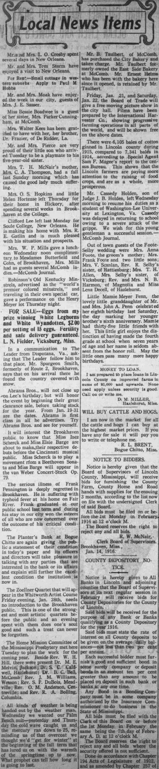 other Newspaper clipping from Jan 15, 1916 5834479