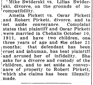 Divorce Newspaper clipping from Jul 14, 1916 5837684