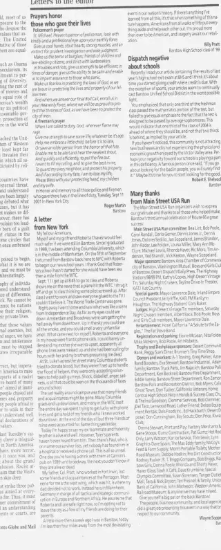 other Newspaper clipping from Sep 18, 2001 5838820