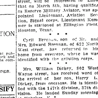 other Newspaper clipping from Mar 24, 1919 5839582
