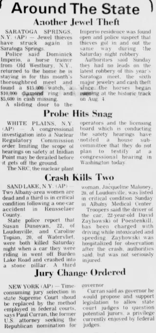 Crime Newspaper clipping from Aug 16, 1982 5840482