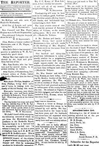 other Newspaper clipping from Nov 1, 1889 5841344