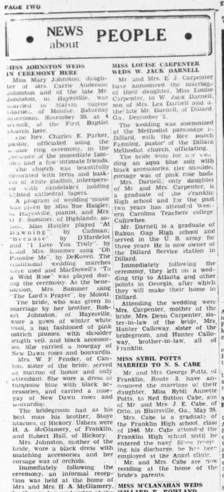 Marriage Newspaper clipping from Dec 12, 1946 5842990