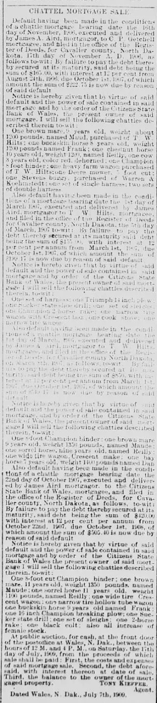 other Newspaper clipping from Jul 15, 1909 5843046