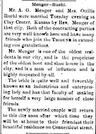Marriage Newspaper clipping from May 30, 1889 5844526