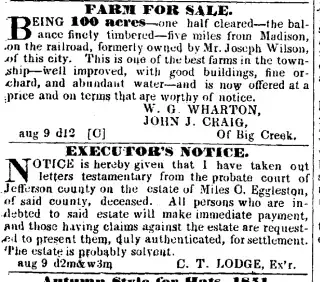 other Newspaper clipping from Aug 15, 1851 5845233