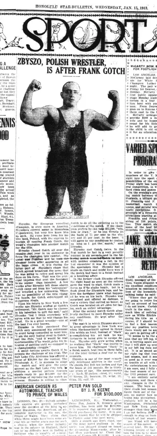 other Newspaper clipping from Jan 15, 1913 5845275