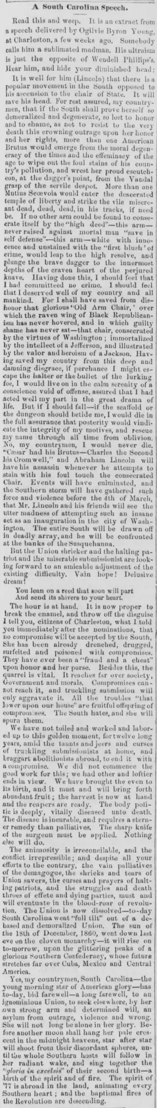 other Newspaper clipping from Jan 25, 1861 5845793