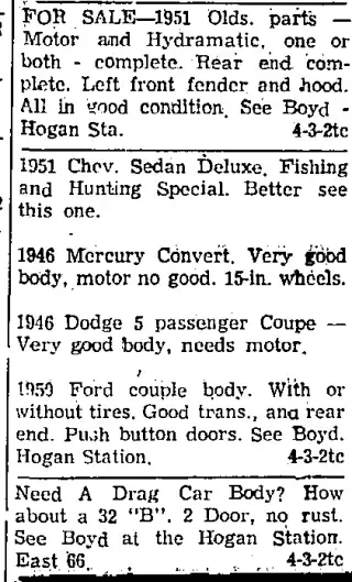 other Newspaper clipping from Apr 4, 1957 5846055