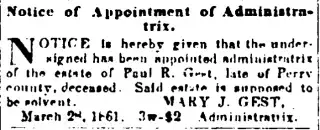other Newspaper clipping from Apr 4, 1861 5846699