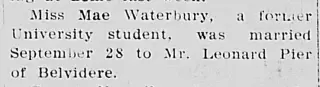 Marriage Newspaper clipping from Oct 9, 1908 5847052