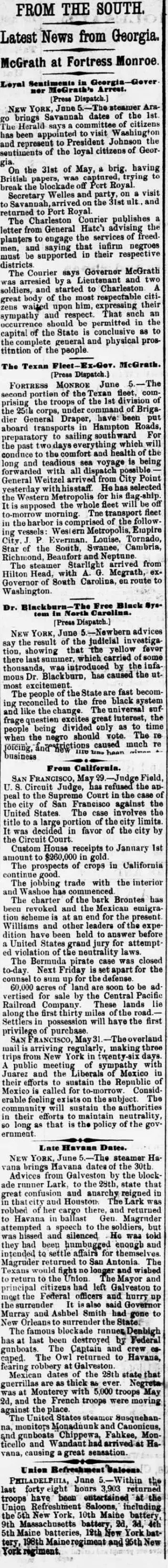 other Newspaper clipping from Jun 6, 1865 5847523