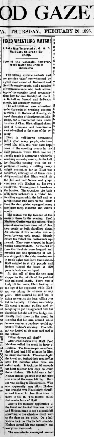 other Newspaper clipping from Feb 20, 1896 5847888