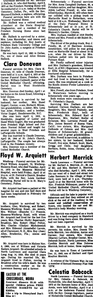 other Newspaper clipping from Apr 18, 1973 5849894