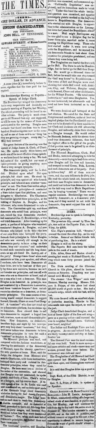 other Newspaper clipping from Sep 6, 1860 5850057