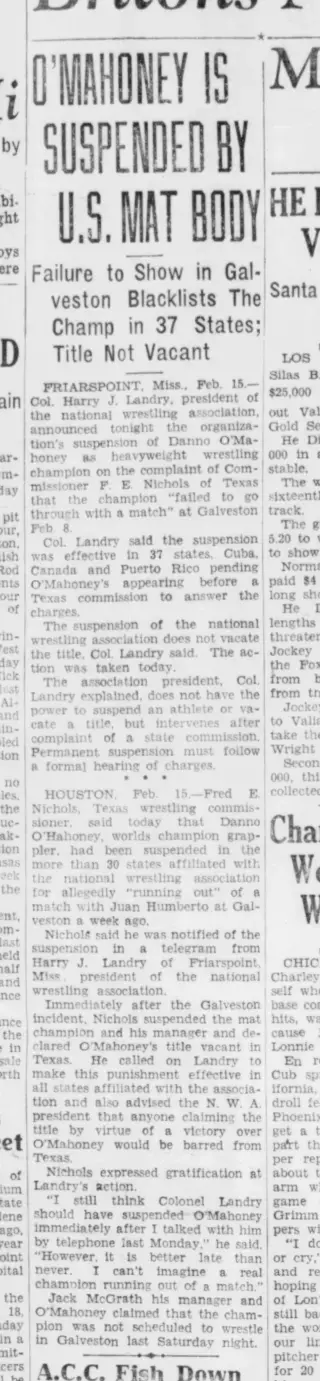 other Newspaper clipping from Feb 16, 1936 5850228