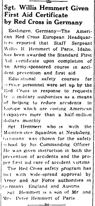 General news Newspaper clipping from Aug 30, 1951 5850787