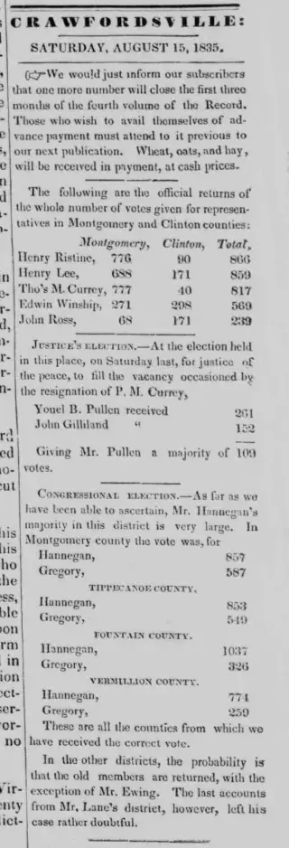 Political Newspaper clipping from Aug 15, 1835 5851838