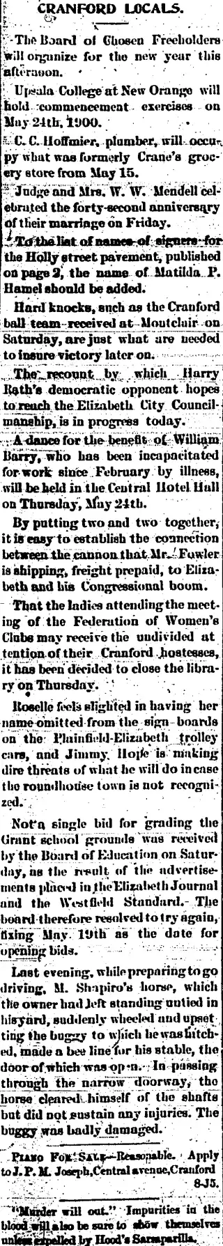 other Newspaper clipping from May 8, 1900 5851862