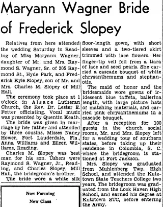 Marriage Newspaper clipping from Sep 16, 1957 5852925