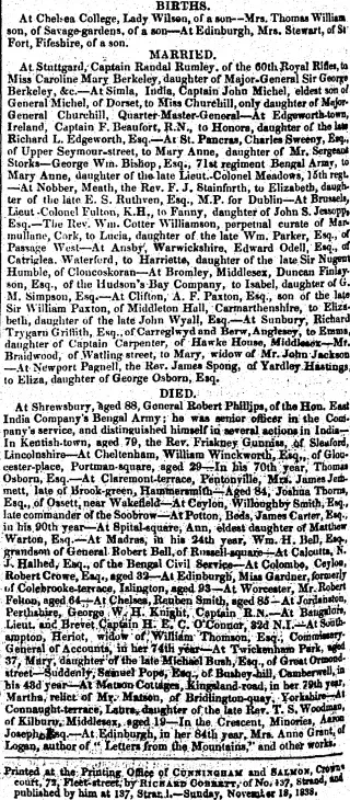 other Newspaper clipping from Nov 18, 1838 5853307
