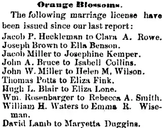 Marriage Newspaper clipping from Apr 22, 1879 5853608