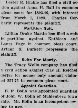 other Newspaper clipping from Feb 4, 1924 5853855