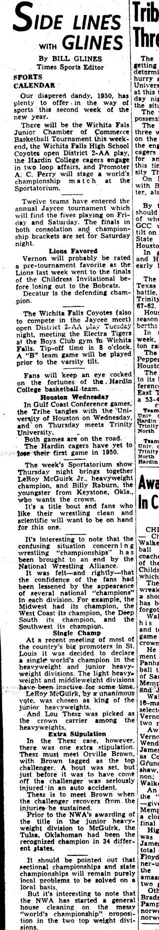 other Newspaper clipping from Jan 9, 1950 5853948