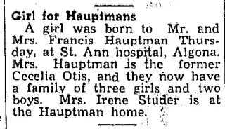 Birth Newspaper clipping from Nov 20, 1951 5854404