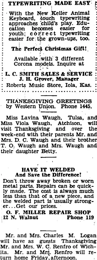 other Newspaper clipping from Nov 26, 1935 5854842