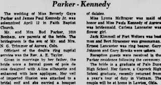 Marriage Newspaper clipping from Apr 20, 1969 5855937