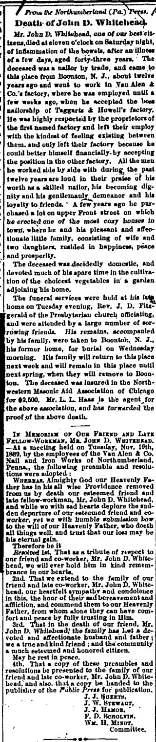 other Newspaper clipping from Nov 21, 1889 5857769