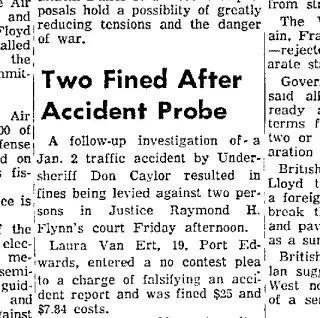 Crime Newspaper clipping from Jan 11, 1958 5858296